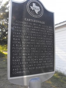Carter/Cartersville, TX Historical Marker